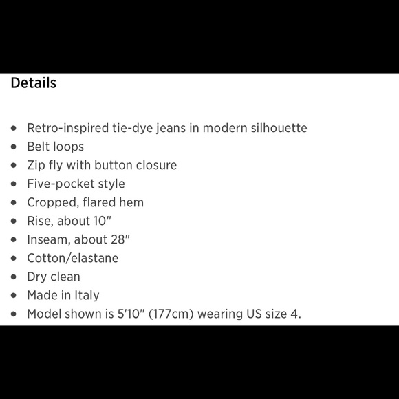 NWT Stella McCartney Tie Dye High Rise Kick Flare - Picture 8 of 8